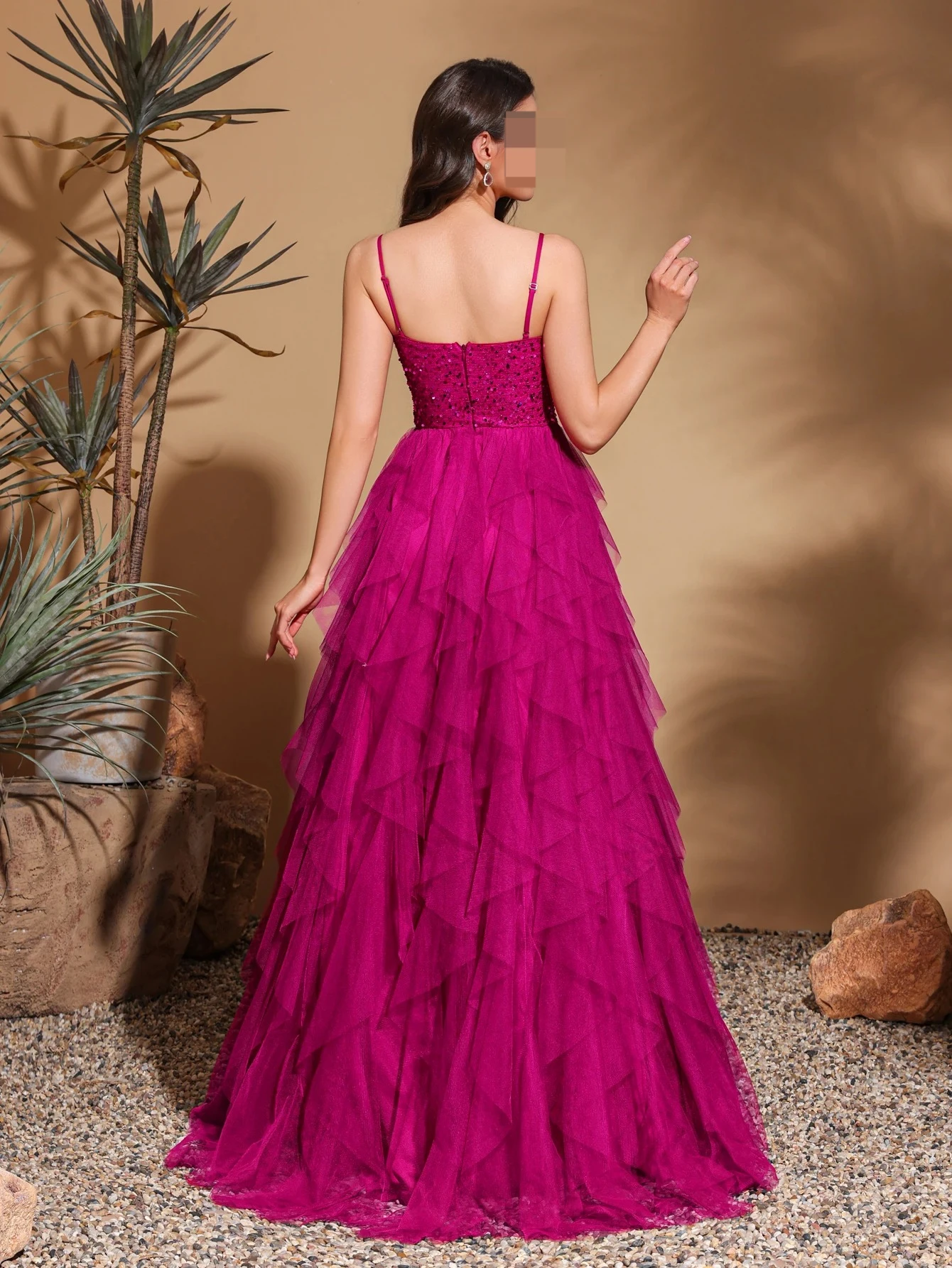 Vestido largo rosa rojo para mujer, vestidos de noche familiares, vestidos de fiesta, traje de festival, ropa de graduación, traje de fecha de vacaciones