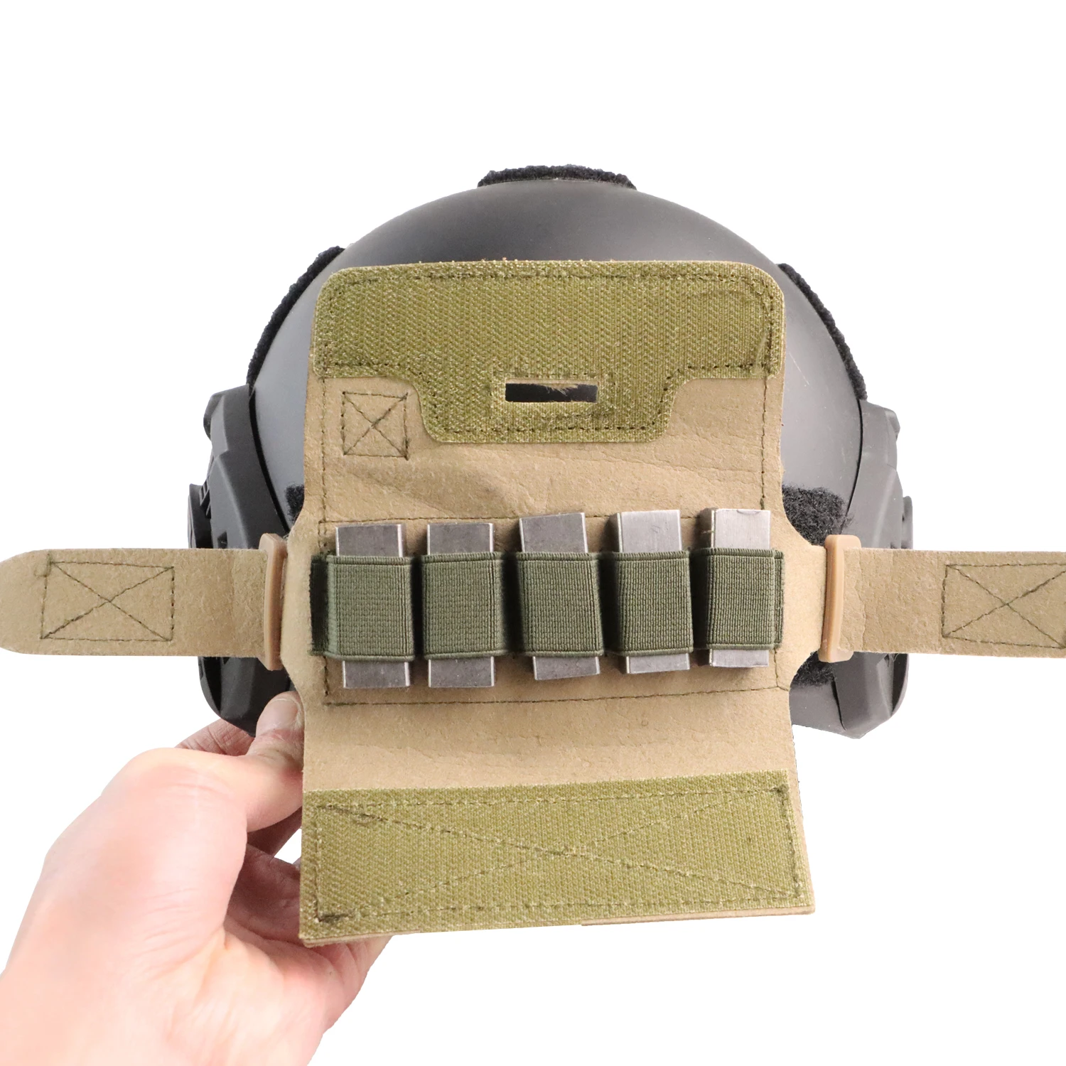 BOOIU Airsoft Tactical Helmet NVG Counterweight Pouch with 5 Counter Blocks for OPS Core Fast BJ PJ MH Helmet Accessory