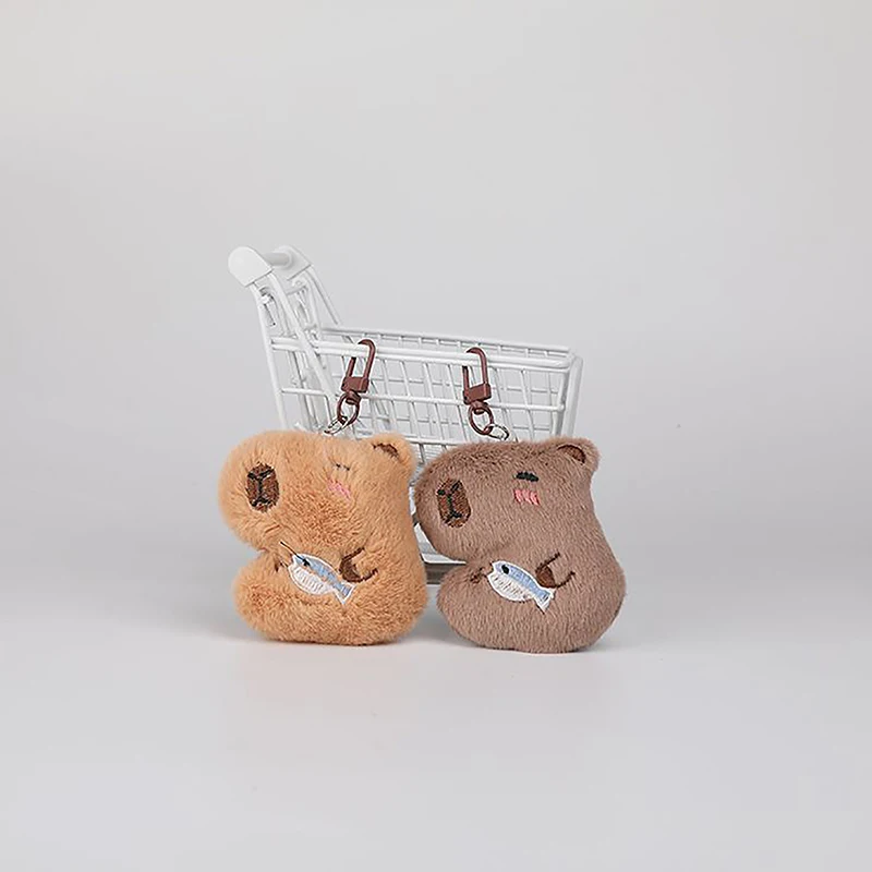 LLavero de peluche Squeak Capybara, muñeco de Animal de peluche creativo, lindo colgante para bolso, mochila, decoración colgante