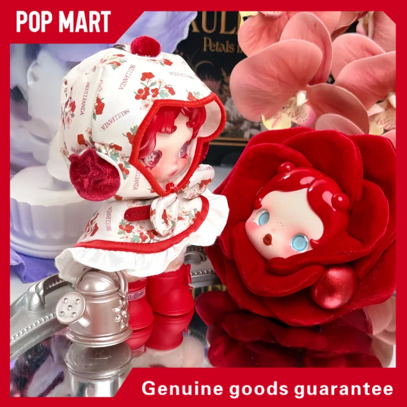 

POPMART SKULLPANDA Blooming Flower Plush Doll Pendant Earphone Bag Collectible Ornament Portable Accessory Festival Souvenir