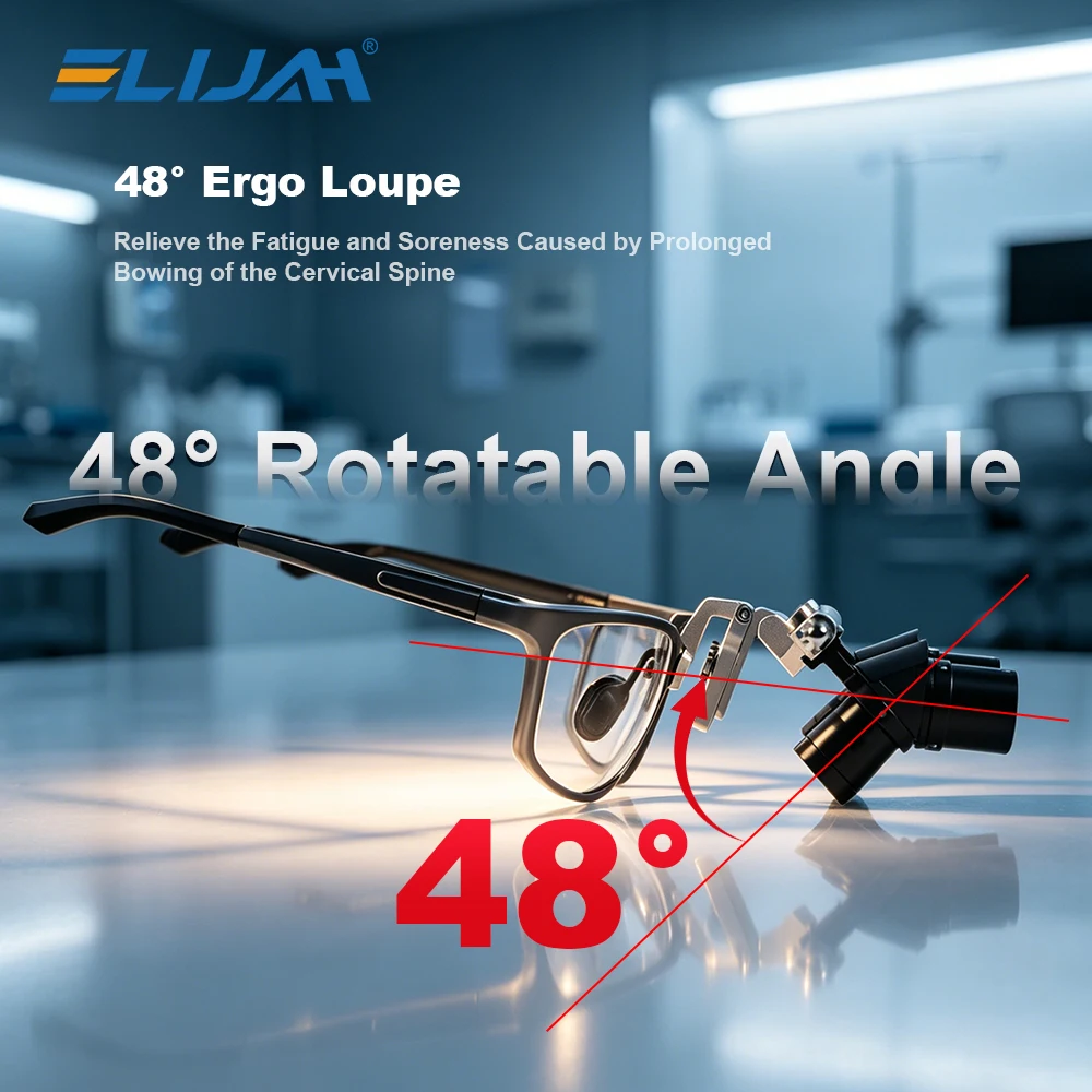 Ergo Dental Surgical Loupes 4X 5X 6X Binocular Magnifying Glasses 350-450mm Working Distance Without LED for Dentistry Tools