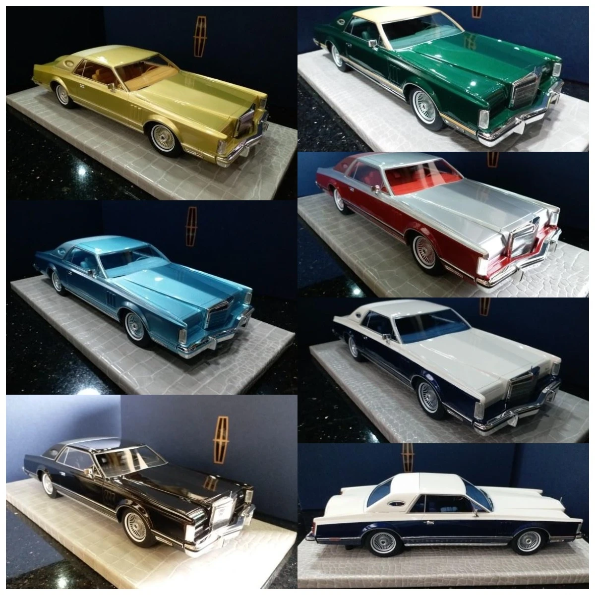 AMC 1:18 For Continental Mark V Diamond Jubilee Edition Classic Cars Limited Edition Metal Static Car Model Toy Gift