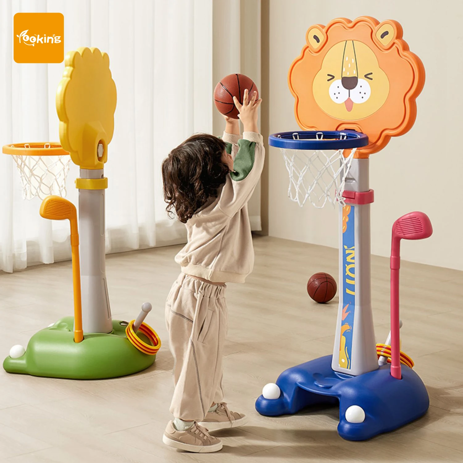 Good Quality Team Indoor Basketball Stand Fun Puzzle Toys Children Educational Toys Adjustable Height Portable Basketball Hoop