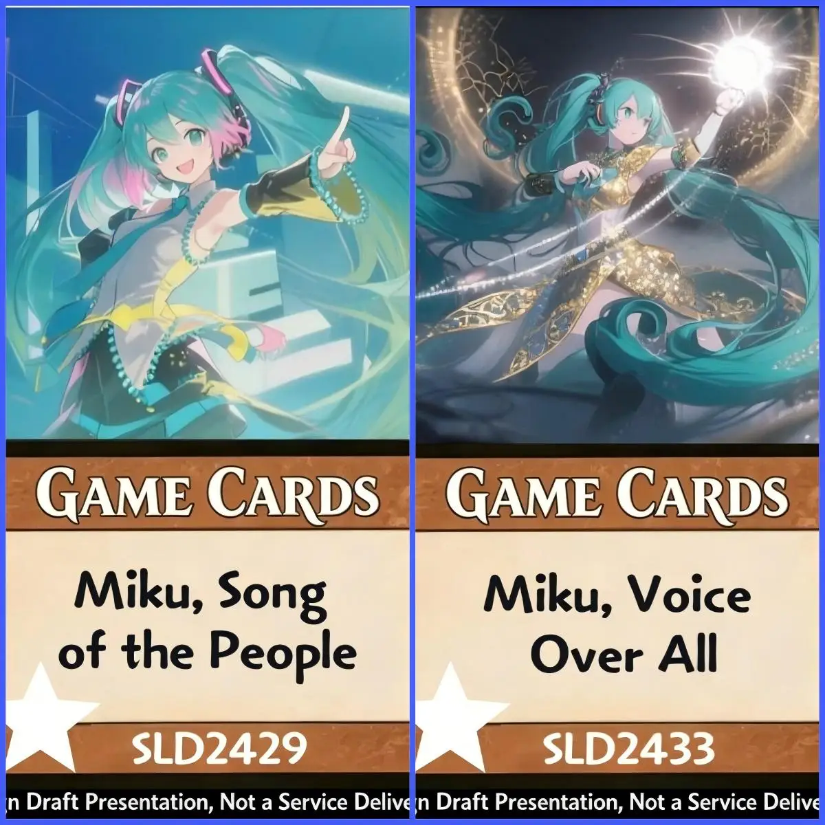 Selling NP Foil 50 part  SLD FRA Miku, the Complete PerformerArchangel of Tunes Song of the Worldsoul...best quality proxy card