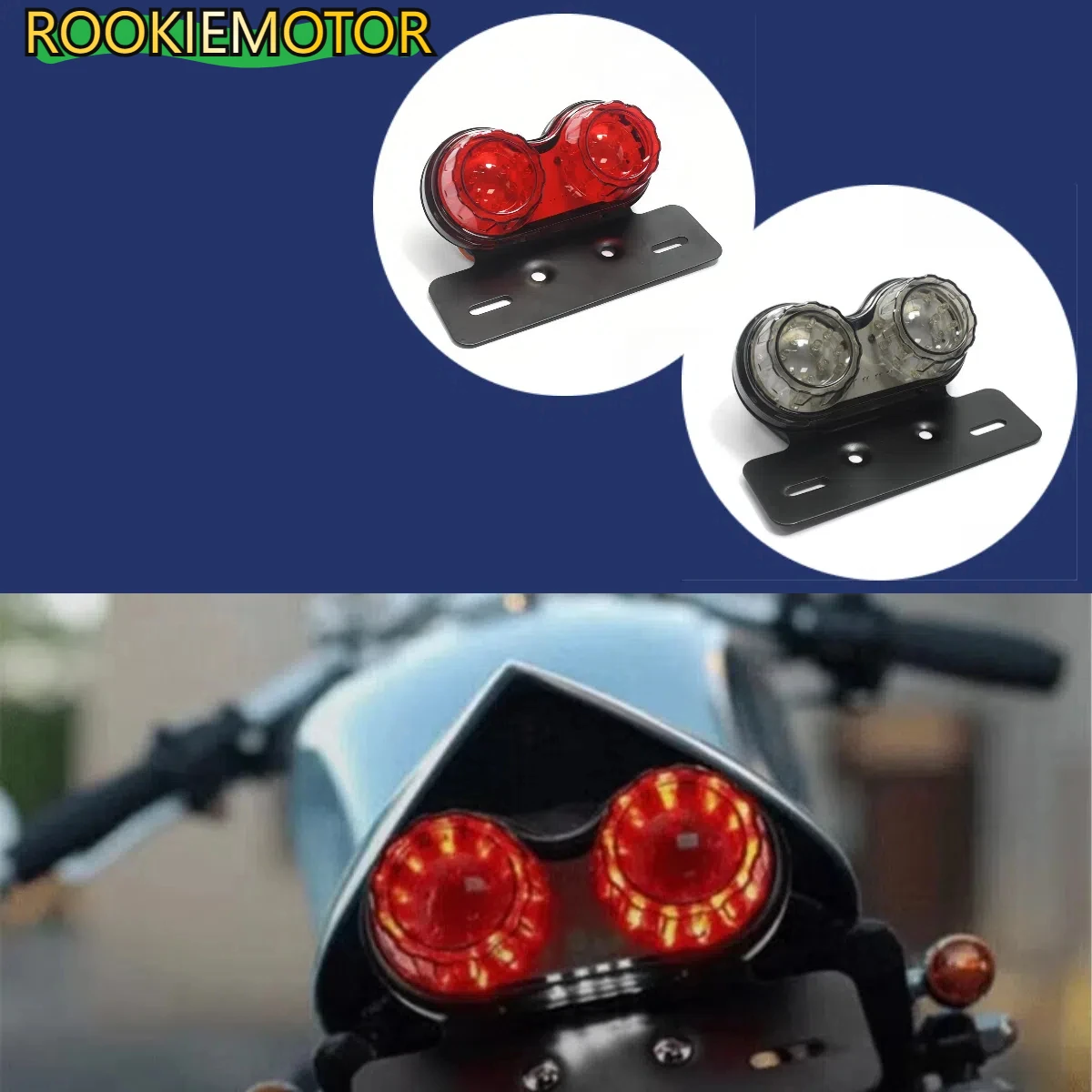 

Universal Motorcycle Modified LED Taillights Brake Lights Turn Signal Lights Tail Light Assembly