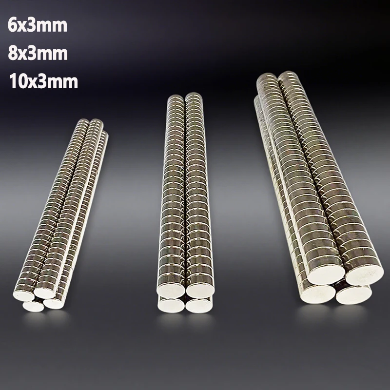 

100pcs 6x3 8x3 10x3mm Round Magnet 6*3 8*3 10*3mm Accessory Craft Diy Office Fridge Kitchen Garage Tool Refrigerator
