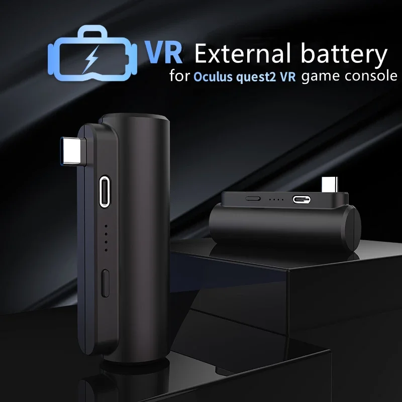 Capsule Power Bank for Oculus Quest 2 VR Headset 3000mAh Battery Pack Compatible with Elite Strap for Meta Quest 2 Accessories