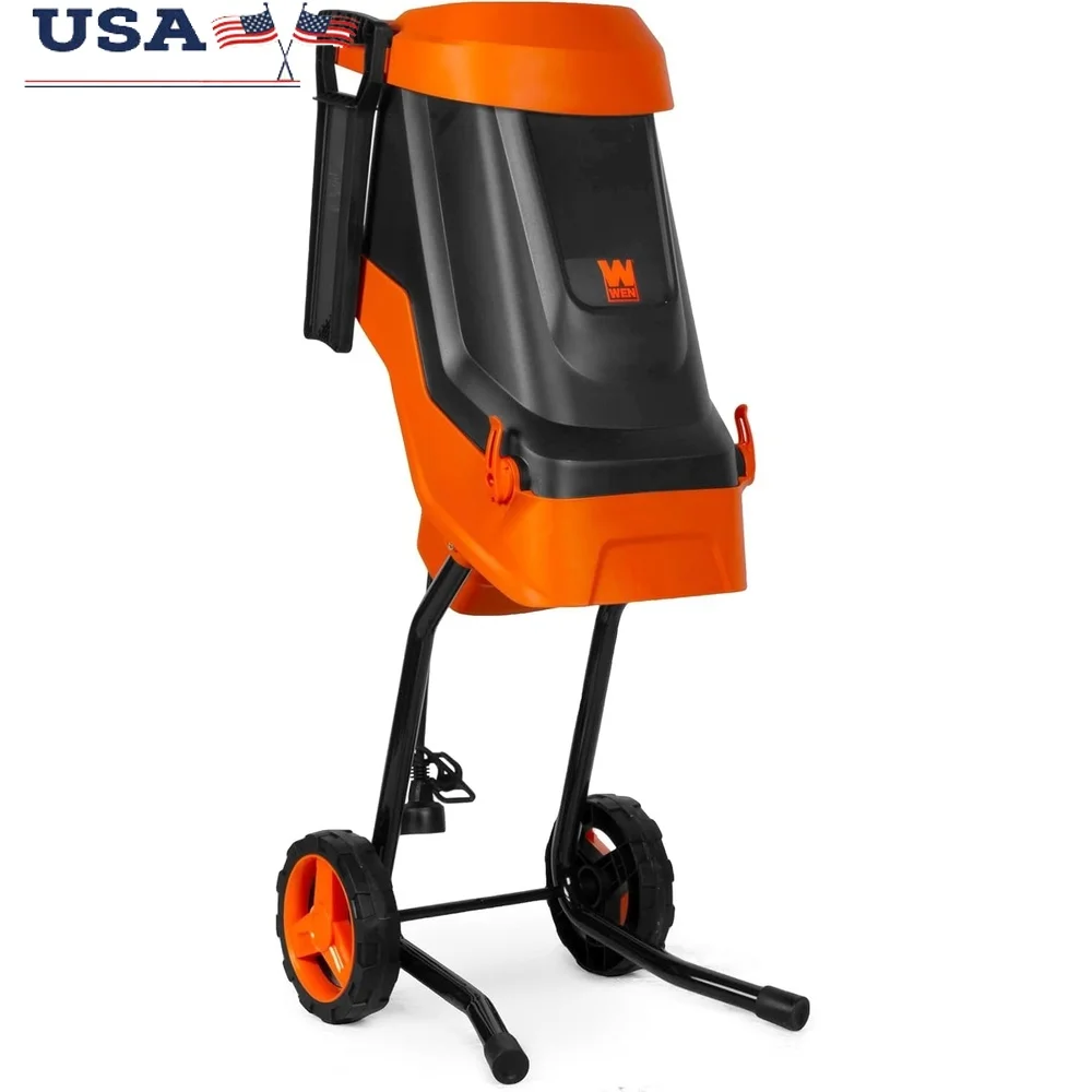 

Electric Wood Chipper Shredder 15-Amp 8000 Cuts Per Minute 12-Gallon Collection Bag Lightweight Portable Design Safety Features