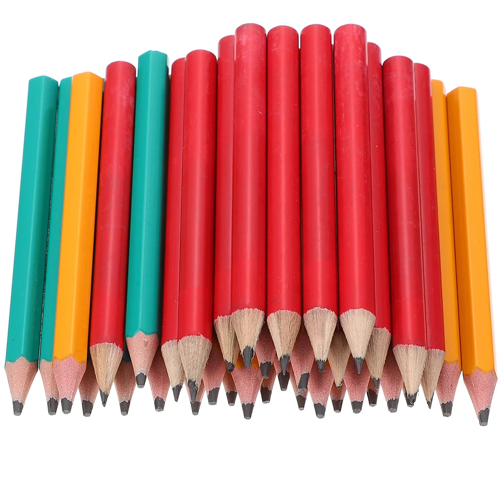 60 Pcs Pencil Regular Pencils Short Writing Pastel for Kids Thick Students Drawing Plastic Preschool