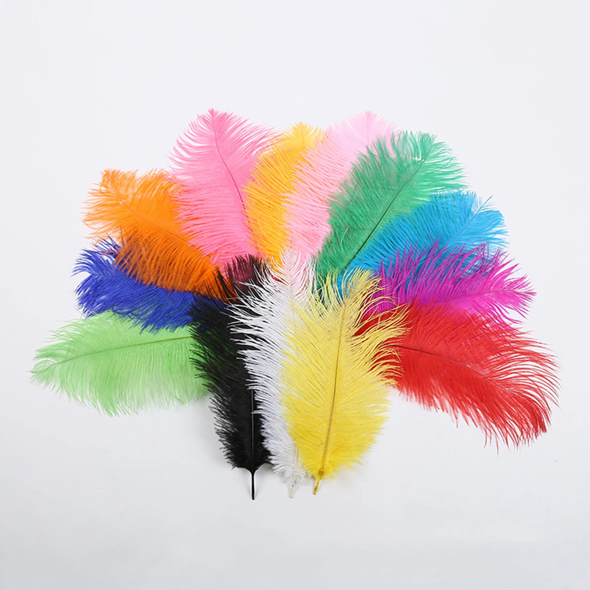 

10pcs Artificial Ostrich Feahers Ostrich Mask Hair Artificial Decorations Wedding Trimmings Costumes Home Crafts Sewing