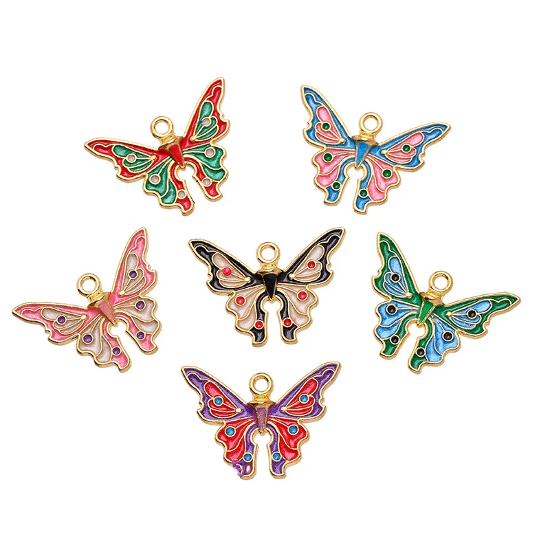 20 Pcs/lot Fashion Beautiful Butterfly Pendant Accessories Charms For Women, Earrings/Necklace Handmade DIY Jewelry Wholesale