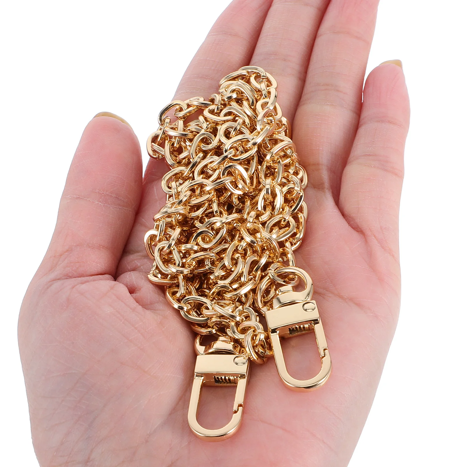 

Bag Chain Replacement Strap Metal Purse Handle Link For Handbag Shoulder Strap Light Golden Accessory Versatile Removable
