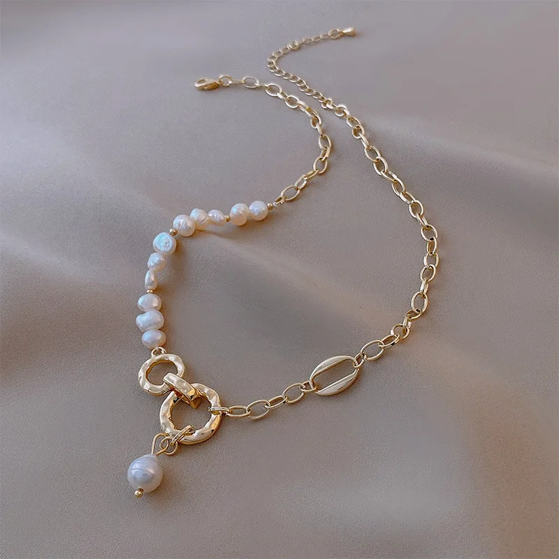 The European And American Fashion Exaggerated Baroque Natural Freshwater Pearl Necklace Chain of Clavicle Women Jewelry Gifts