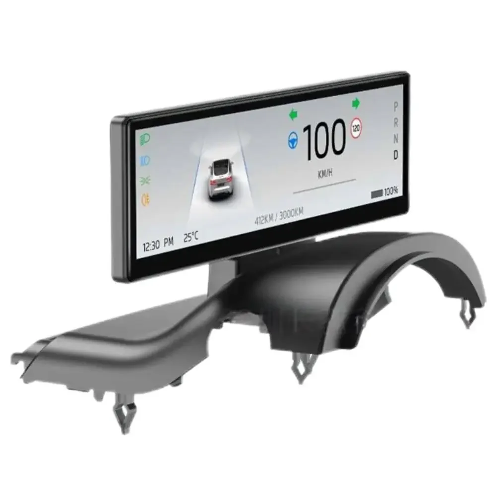 Custom non-destructive installation lcd front display carplay speedometer head up display for model 3