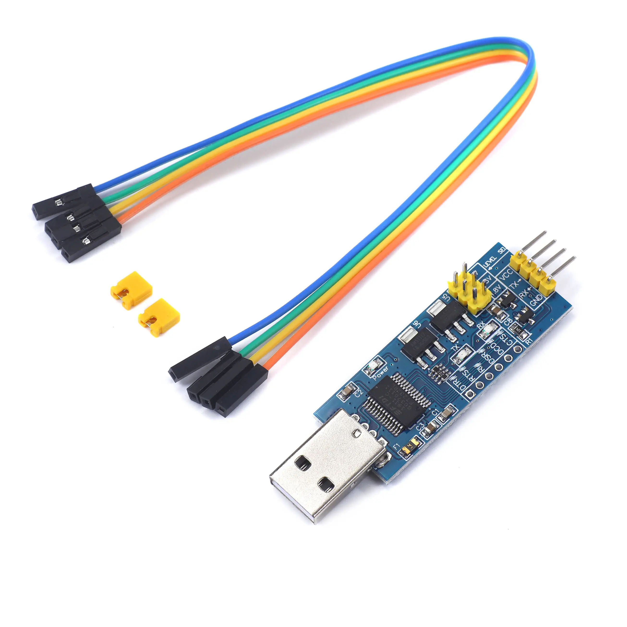 USB to TTL Serial Adapter Module, 5V/3.3V/1.8V Level, Download & Programming Cable, FT232RL Serial Module, MOQ: 2 Pcs