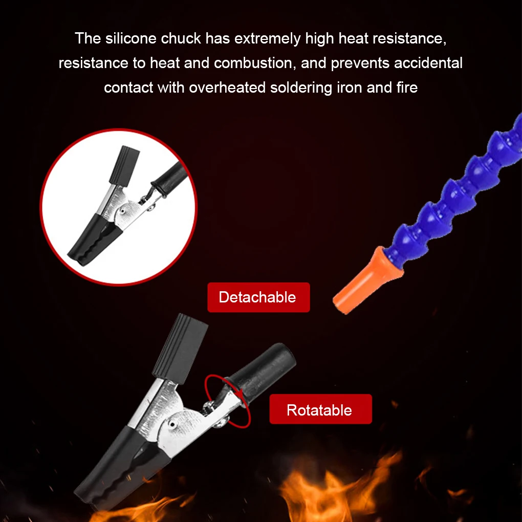 Efficient Soldering Station For PCB Holder And Hot Air Welding Professional-grade Third Hand Welding Black Three Claws
