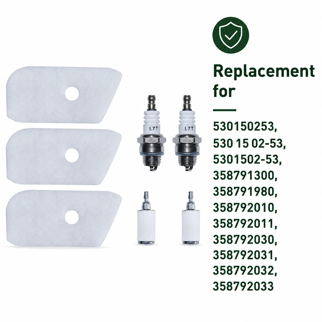 Air Filter Spark Plug Fuel Filter Kit For Husqvarna 125Rj 128Ld 128Ldx 128Cd 128R Trimmer Parts 5301502-53 358791300 358792010