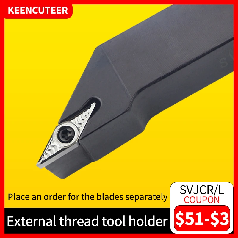 SVJCR1212 SVJCR1616 SVJCR2020 SVJCR2525 External Turning Tool SVJCR SVJCL H11 H16 K11 K16 M16 Lathe Bar Turning Holder CNC Cutte