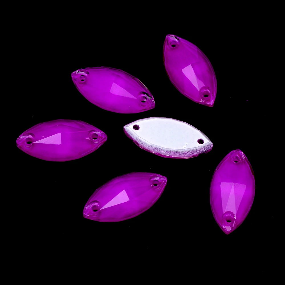 Pubrilex Neonviolette Aufnähbare Strasssteine, Abgeschrägte Elektrische Lila Glaskristalle für Bastelmaterialien und Kleidungszubehör – Detail 6