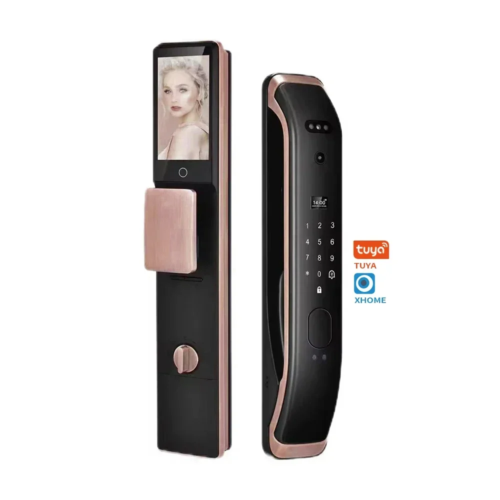 005China Wholesale Smart Tuya Wifi 3D Face Recognition Palm Vein Intelligent Automatic Fingerprint Lock For Apartment