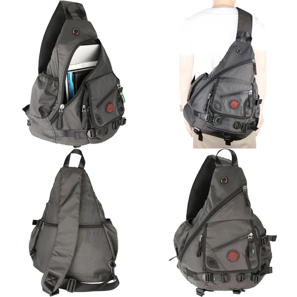 

Черный большой рюкзак-слинг для ноутбука с функциями дорожного рюкзака и сумки через плечо