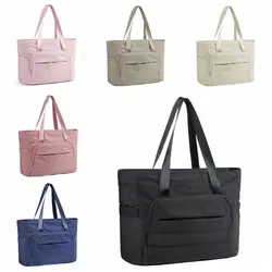 Sports Gym Tote Bags for Women Commuting Shoulder Bag Leisure Simple Mommy Go Out Bag Large Capacity Luggage Handbag