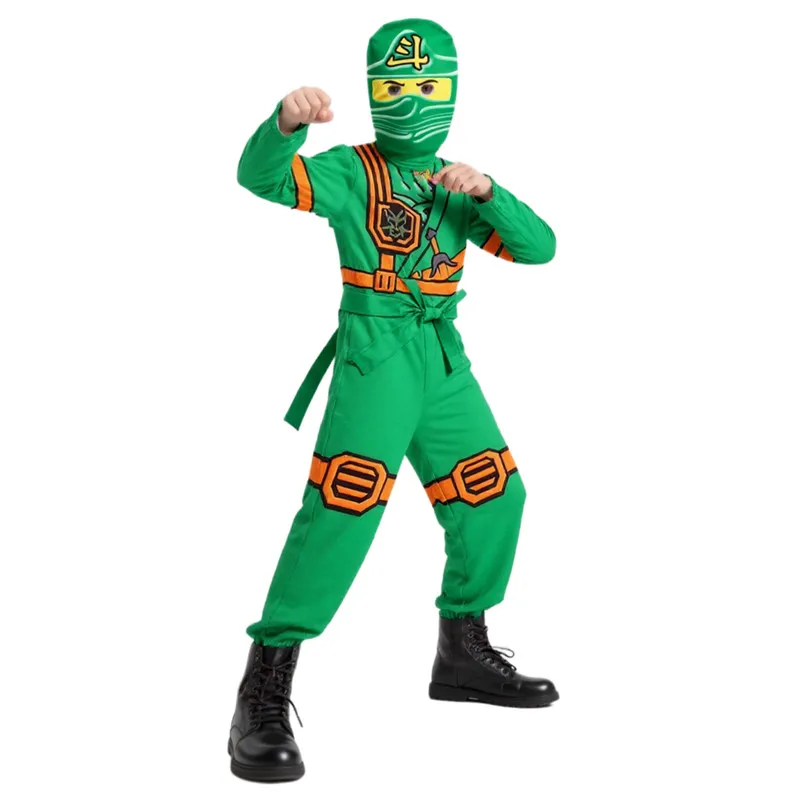 زي نينجا فانتوم للأطفال، زي الساموراي الياباني المقنع لبطل الهالوين يتضمن ملحقات الألعاب