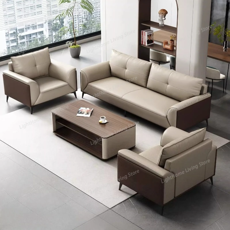 

Modern Luxury Faux Leather Single Double Seater Sofa Side Table Coffee Tables 1 2 3 Person Sofas Armchair Couch Office Furniture