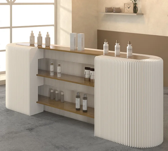 

Новый портативный складной стенд-ресепшн белого цвета, круглой формы, для выставок и мероприятий