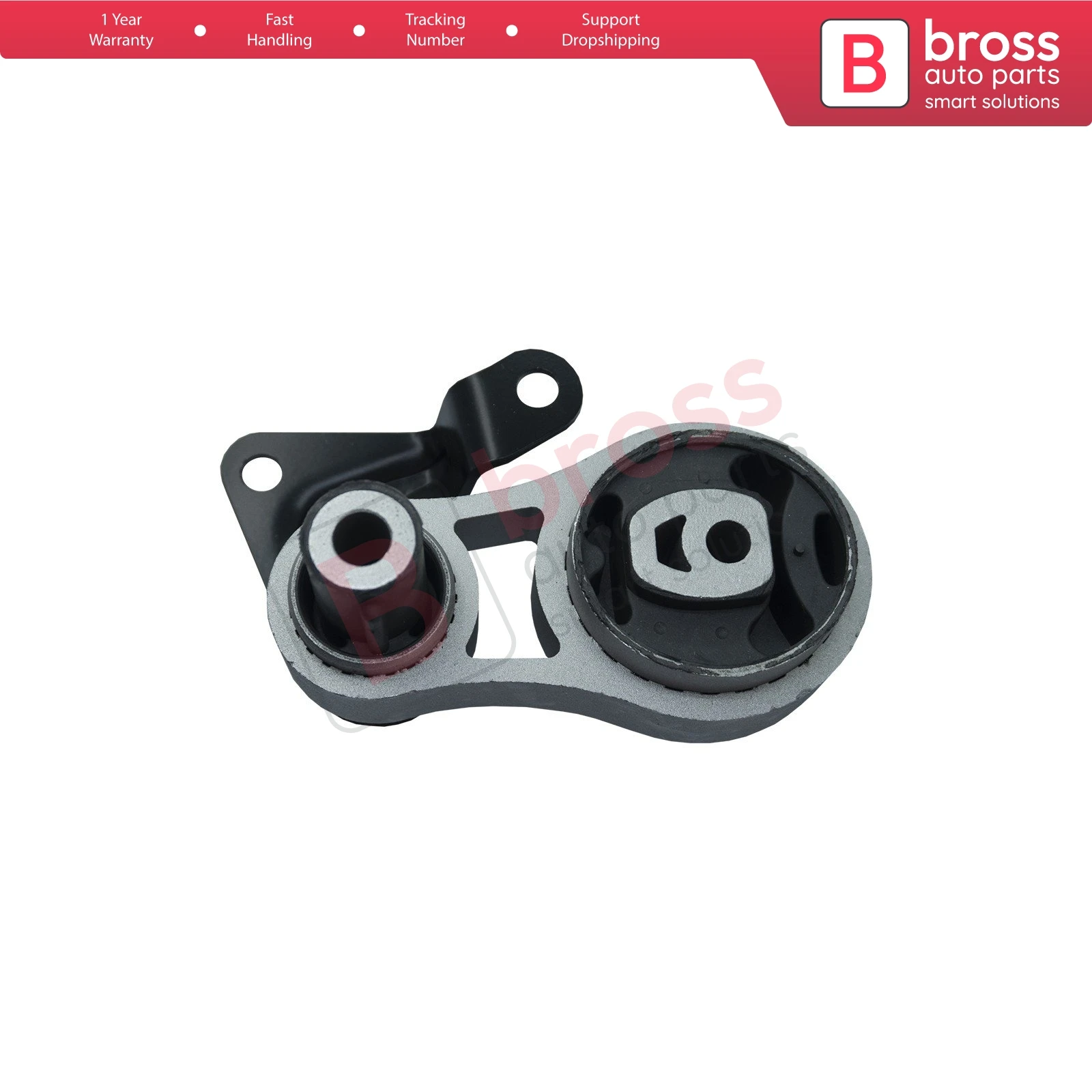 Bross BSP921 Lower Rear Engine Gearbox Transmission Mounting 3S616P082AA for B-Max JK  2012-On,Fiesta MK5, Fiesta MK6, Fusion,