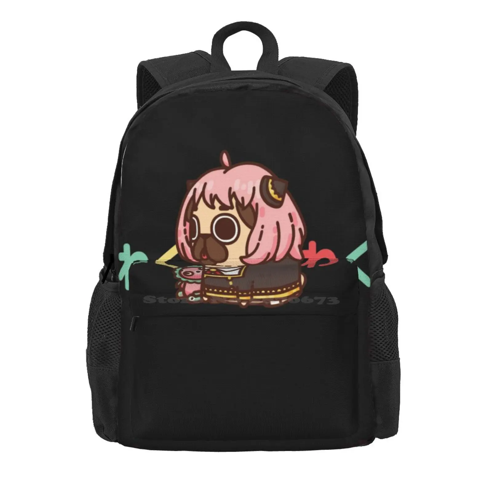 Pugya Puglie Hot Sale Schoolbag Backpack Fashion Bags Puglie Dog Puppy Cute Ugly Cosplay Spy Family Anya Heh Anime Kawaii Pink