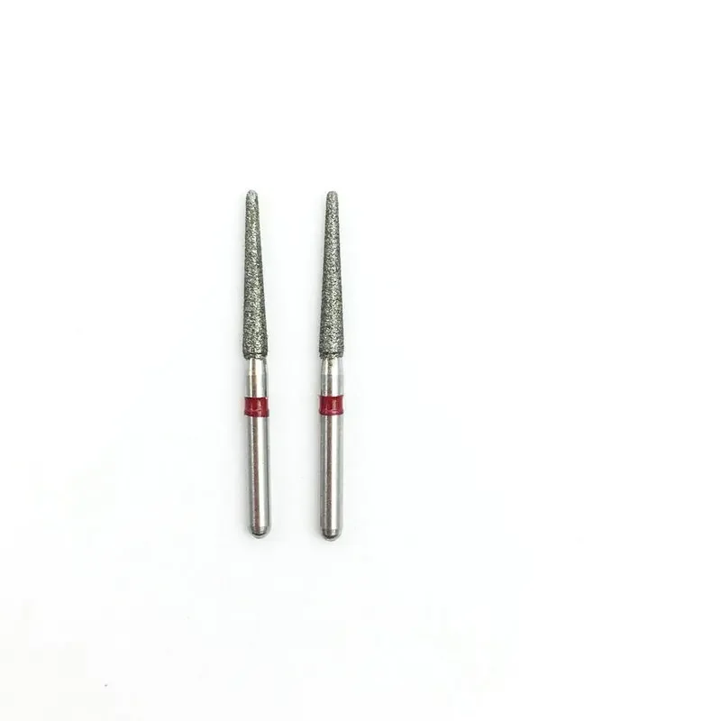 10 szt Dental Diamond FG High Speed Burs for polerowanie zębów Taper Round End Shape Burs Polishers