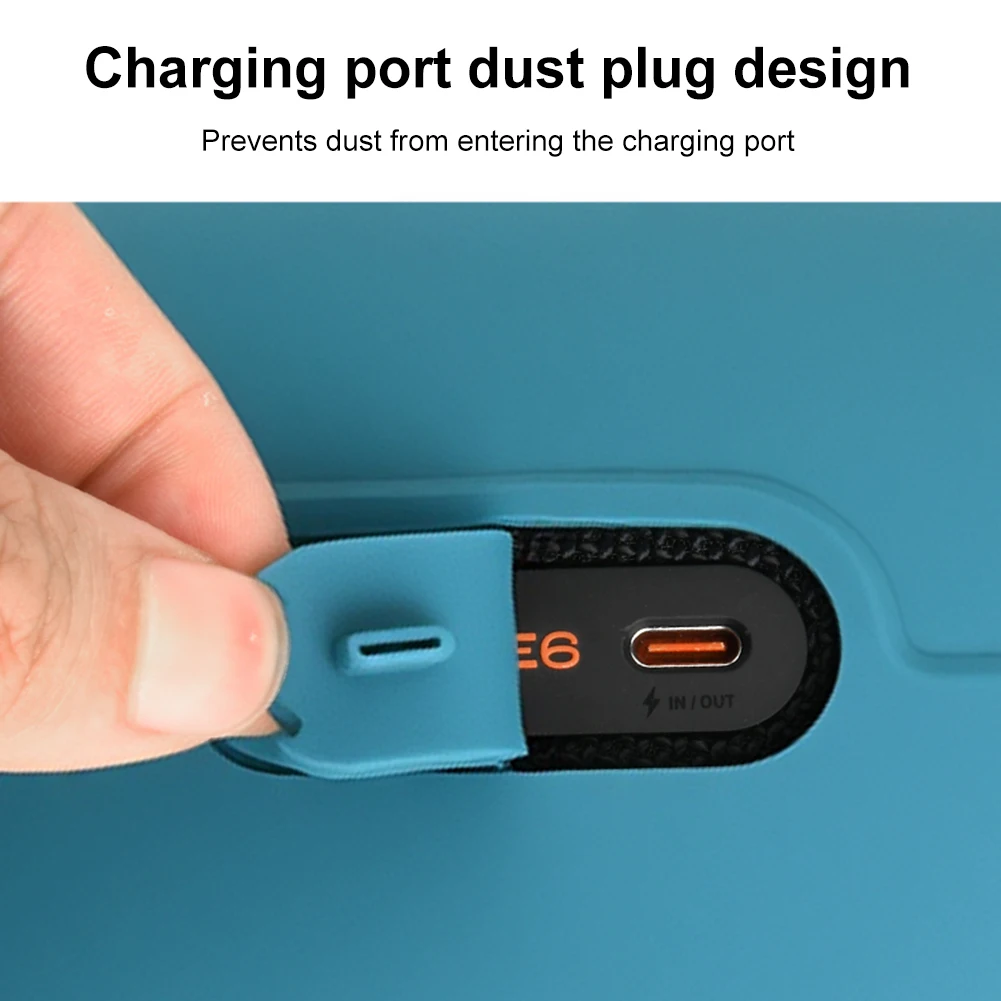 حافظة من السيليكون مع حزام كتف غطاء حماية من السيليكون لهاتف JBL Charge 6 مكبر صوت BT محمول