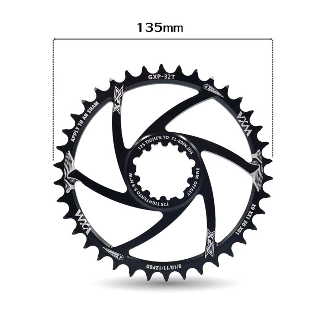 Pengalaman Bersepeda yang halus dan dapat diandalkan dengan Offset cakram sepeda 3 derajat untuk Crankset X9 XO XX1GXP kecepatan tunggal