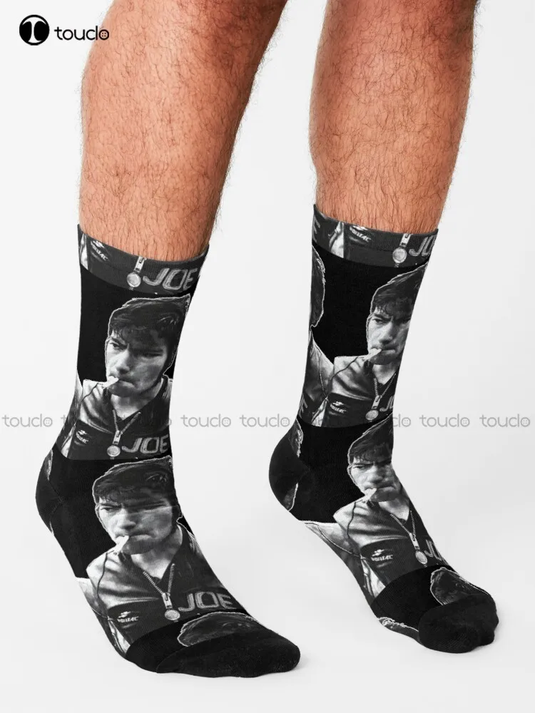 Joey-Dunlop, Motorcycle Legend Socks Women Halloween Socks 360° Digital Print Design Cute Socks New Popular Unisex Adult Girls