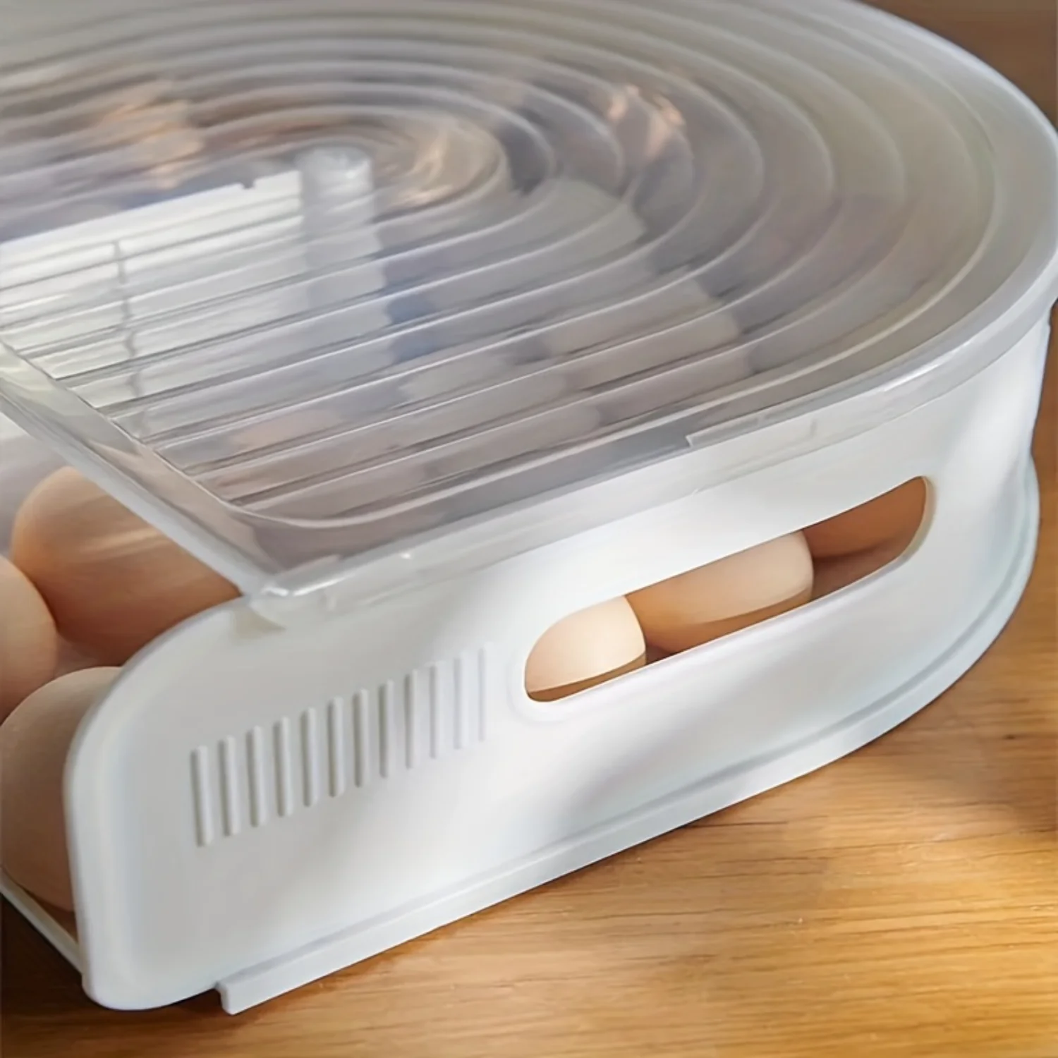 Egg Basket with Lid, Leak Proof Egg Carton for Fridge/Cabinet/Counter - Kitchen Organizers & Accessories