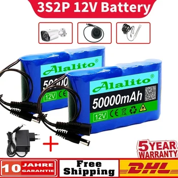 휴대용 슈퍼 충전식 리튬 이온 배터리 팩, 용량 DC 12.6V, 30Ah, CCTV 캠 모니터 및 충전기, 12V, 50000mah, 신제품 