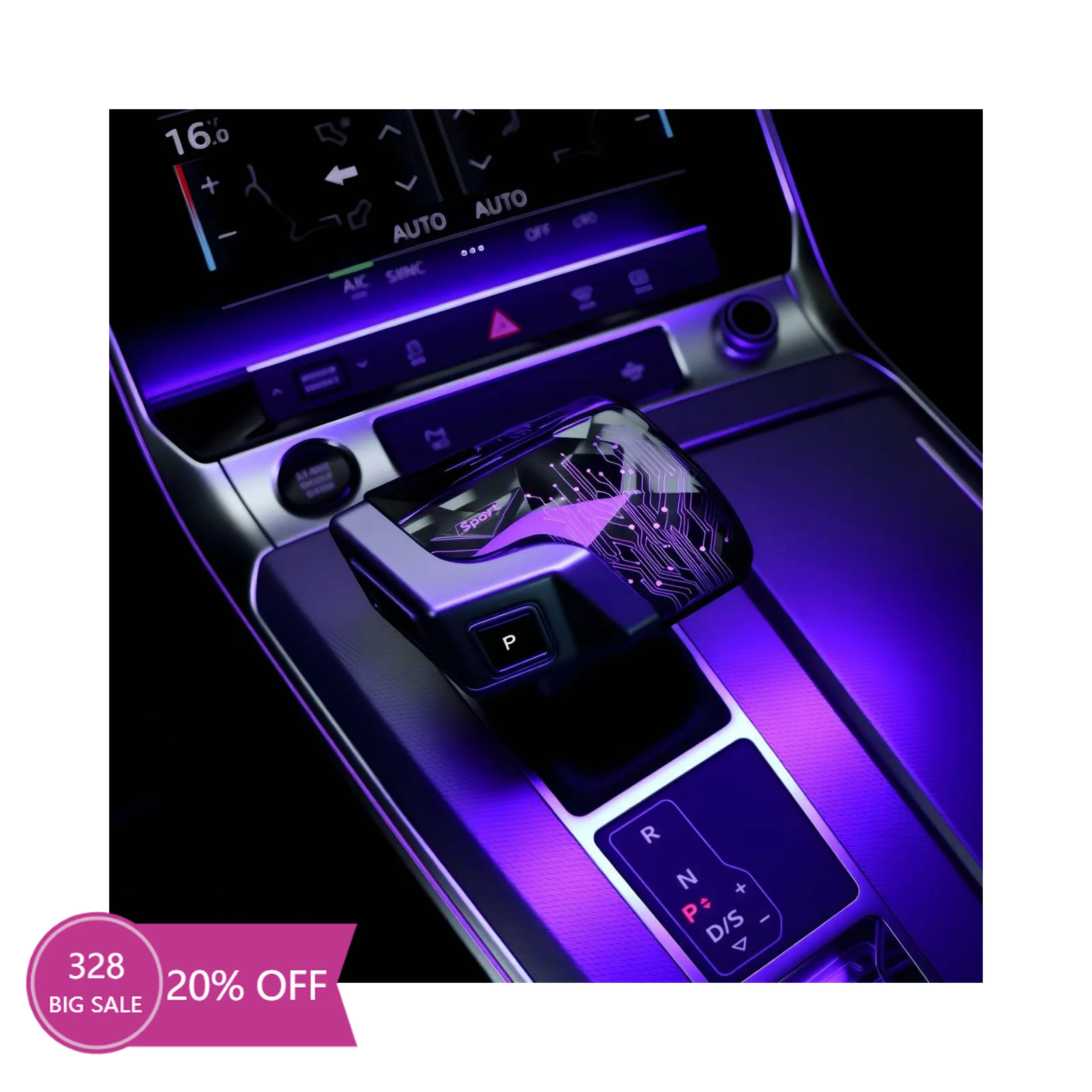 

Crystal Gear Shift Knob Luxury Shifter Lever Suitable for Audi A4L A4 A5 S4 S5 RS4 RS5 Q5L Q5L Sportback SQ5 A6L A6 A7L A7 S6 S7