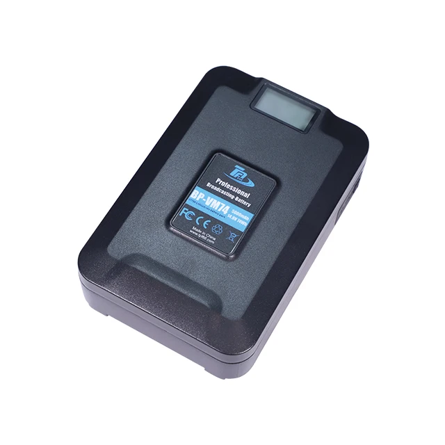 5000mAh V-Mount Li-Ion Battery With PD Fast Charging LCD Display For 4K Professional Camcorder And Tablet Gaming Use