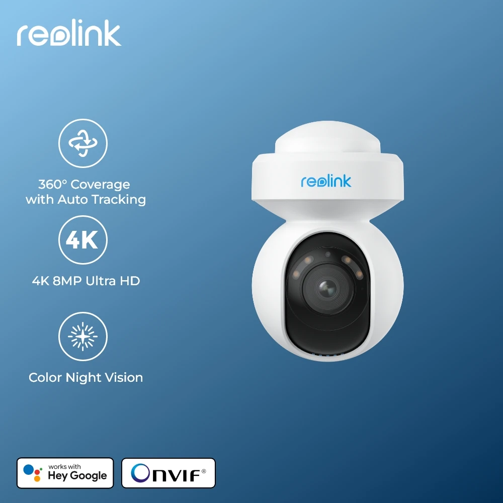 Reolink 4K PoE Security Camera 360° Pan & Tilt Auto Tracking IP Camera Smart AI Detection 8MP Color Night Vision Outdoor Cameras