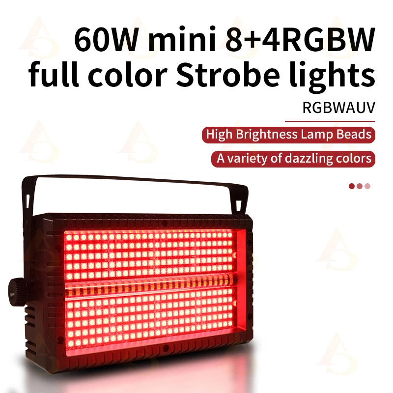 Stage 60W Mini LED  Strobe Light RGB 3in1 8 Partition 4 Partition White DMX Super Bright Dj Bar Strobe Stage Lighting Effects