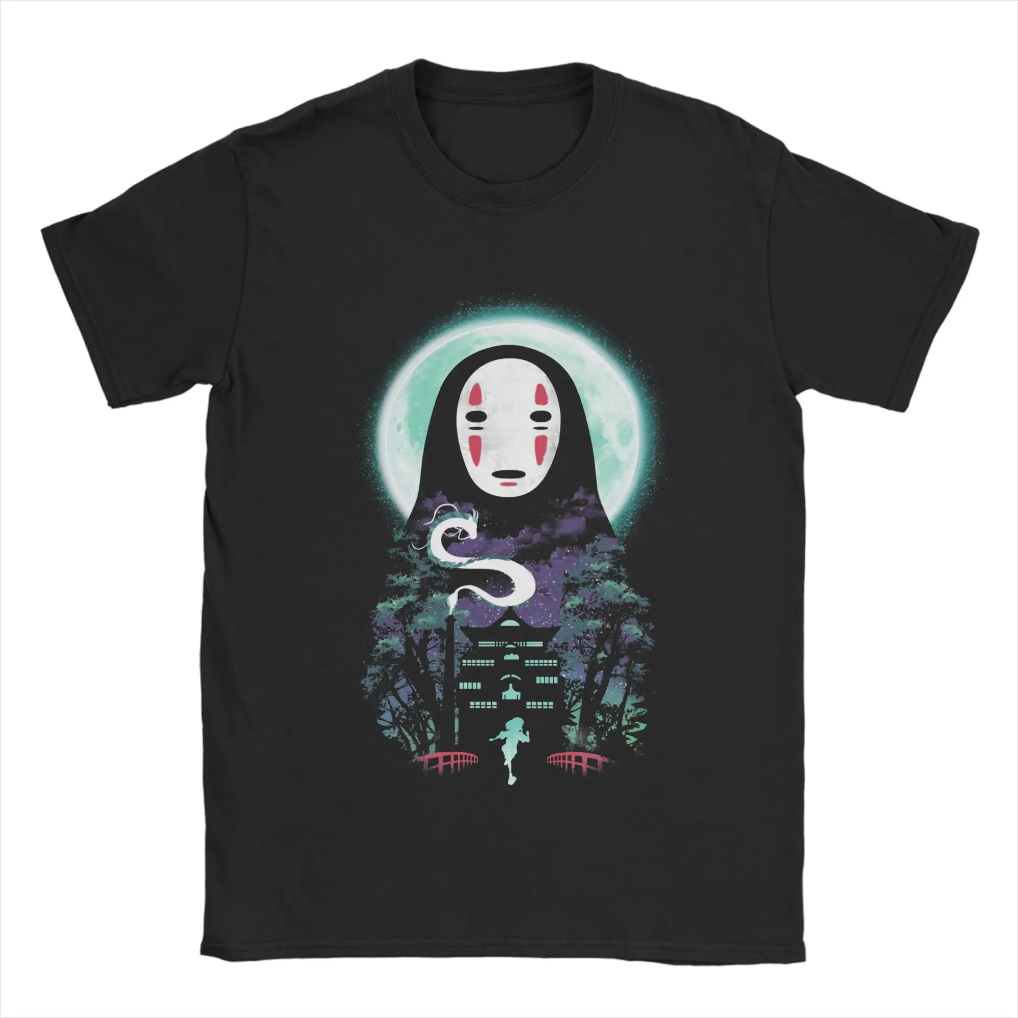 Men Women's Forest T Shirt Miyazakis Hayaos Cotton Tops Hipster Short Sleeve Round Collar Tee Shirt 4XL 5XL 6XL T-Shirt