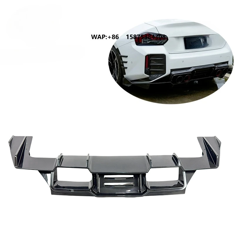 V Style High Quality Dry Carbon Fiber Bodykit Bumper Kit Rear Diffuser for G87 M2 2022+