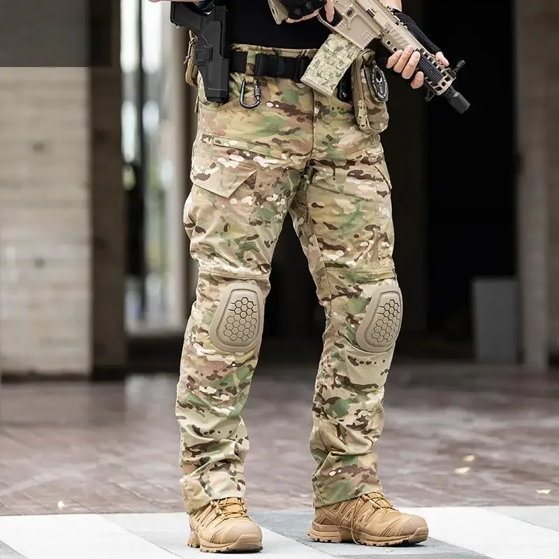 الرجال الخريف والشتاء G4 السراويل التكتيكية الملابس في الهواء الطلق السراويل التدريب المرنة يندبروف والتمزق برهان المياه العمل السراويل #1