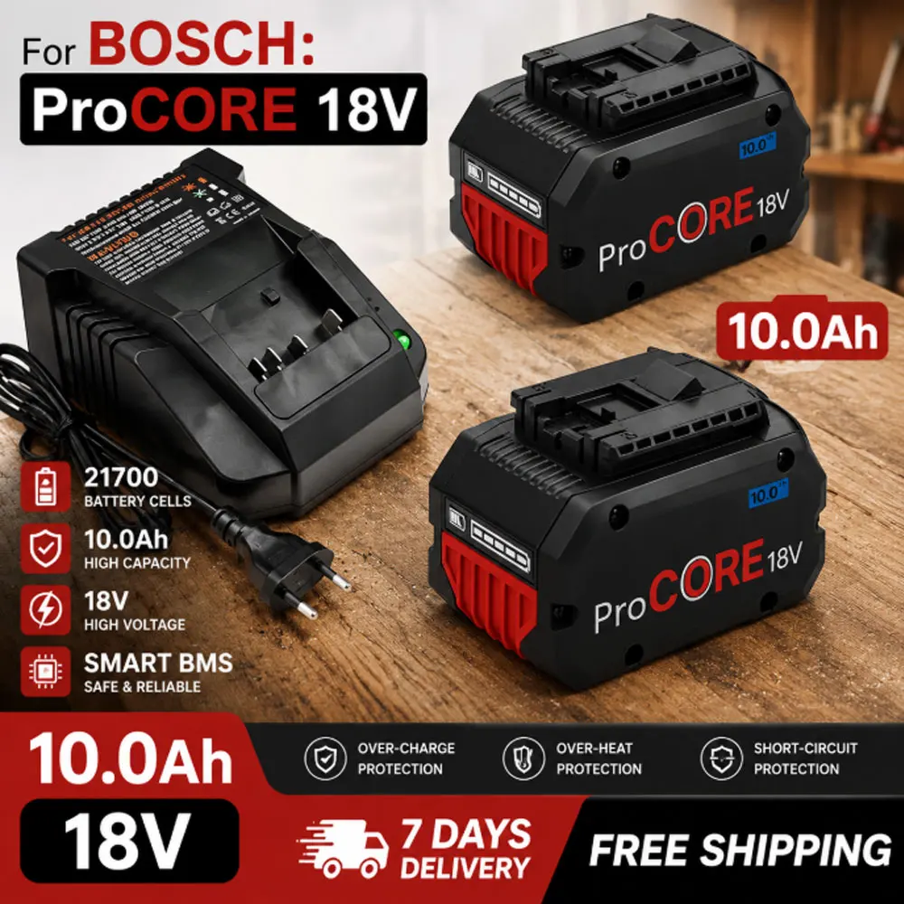 Für Bosch 18V 10.0Ah 21700 Zelle ProCORE Ersatzakku 18V Professionelles System für Kabellose Werkzeuge BAT609 BAT618 GBA18V80