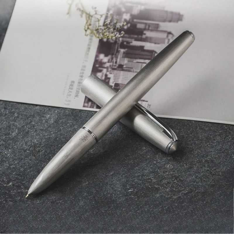 

Hero 100 Innovate 14K Matte Fountian Pen Hooden F 0.5MM Nib,Business Office Calligraphy Classic Gift Luxury Writing Stationery