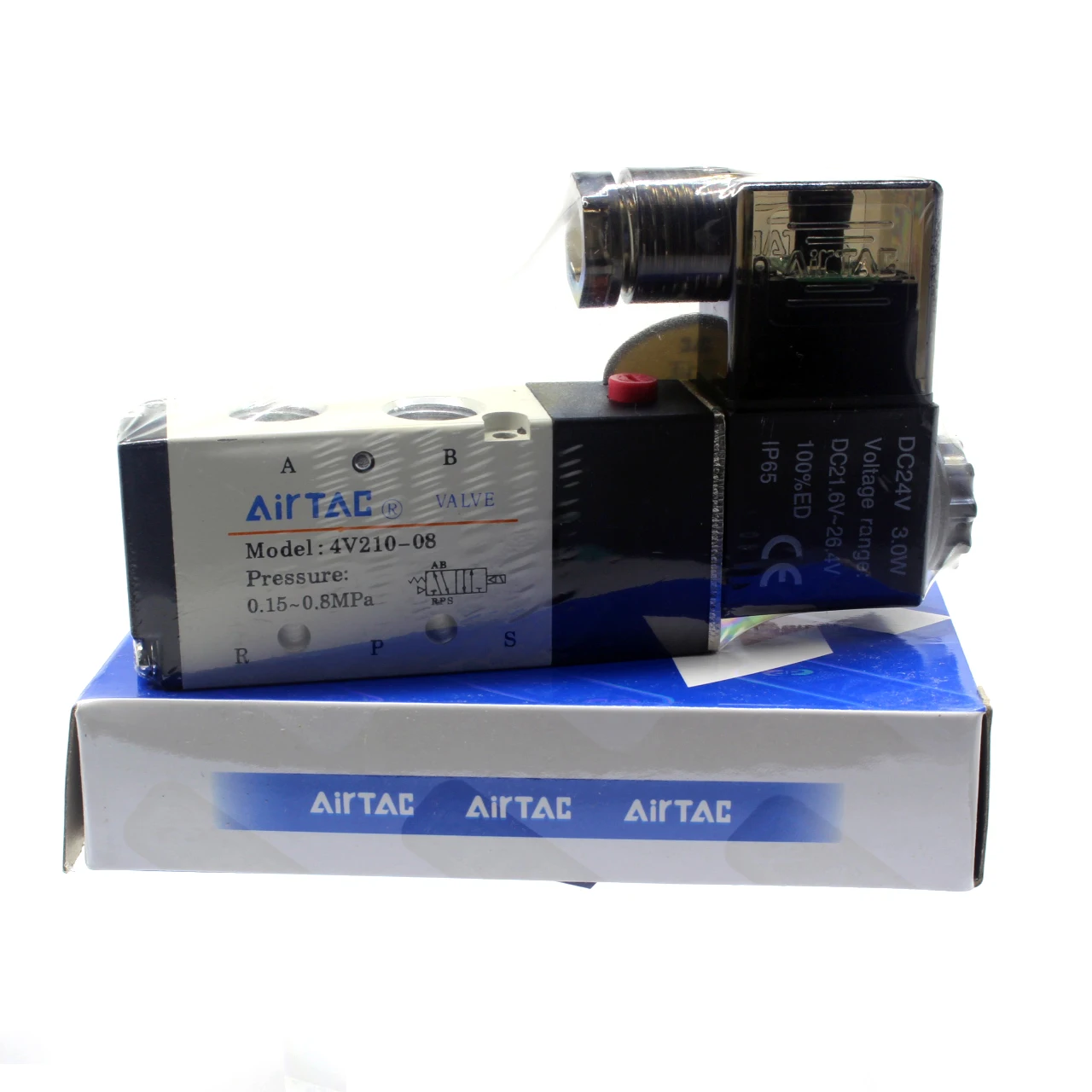 

5-портовые 2-позиционные электромагнитные клапаны 4V210-08, коллекторные станции, электромагнитный клапан, многоходовая комбинация, 12 В постоянного тока, 24 В, 220 В переменного тока с фитингами