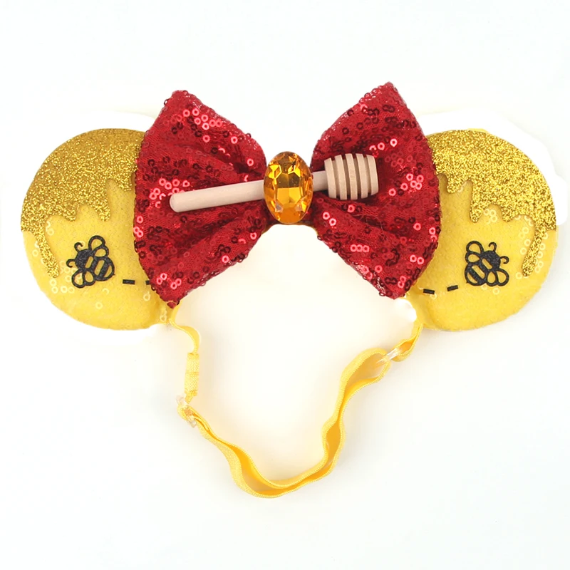 Diadema elástica ajustable con orejas de Disney para adultos, diadema de nailon de Mickey Mouse, accesorios para el cabello para niños, fiesta de viaje y Festival, bricolaje, nuevo