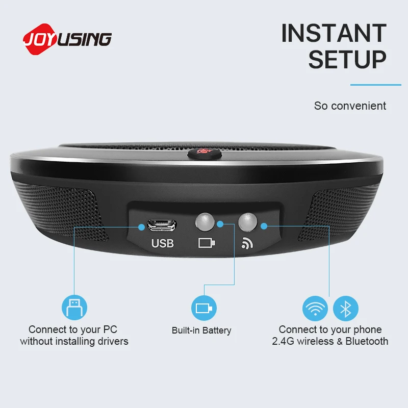 CS11B Office Conference SpeakerPhone with Wireless and Built In Battery