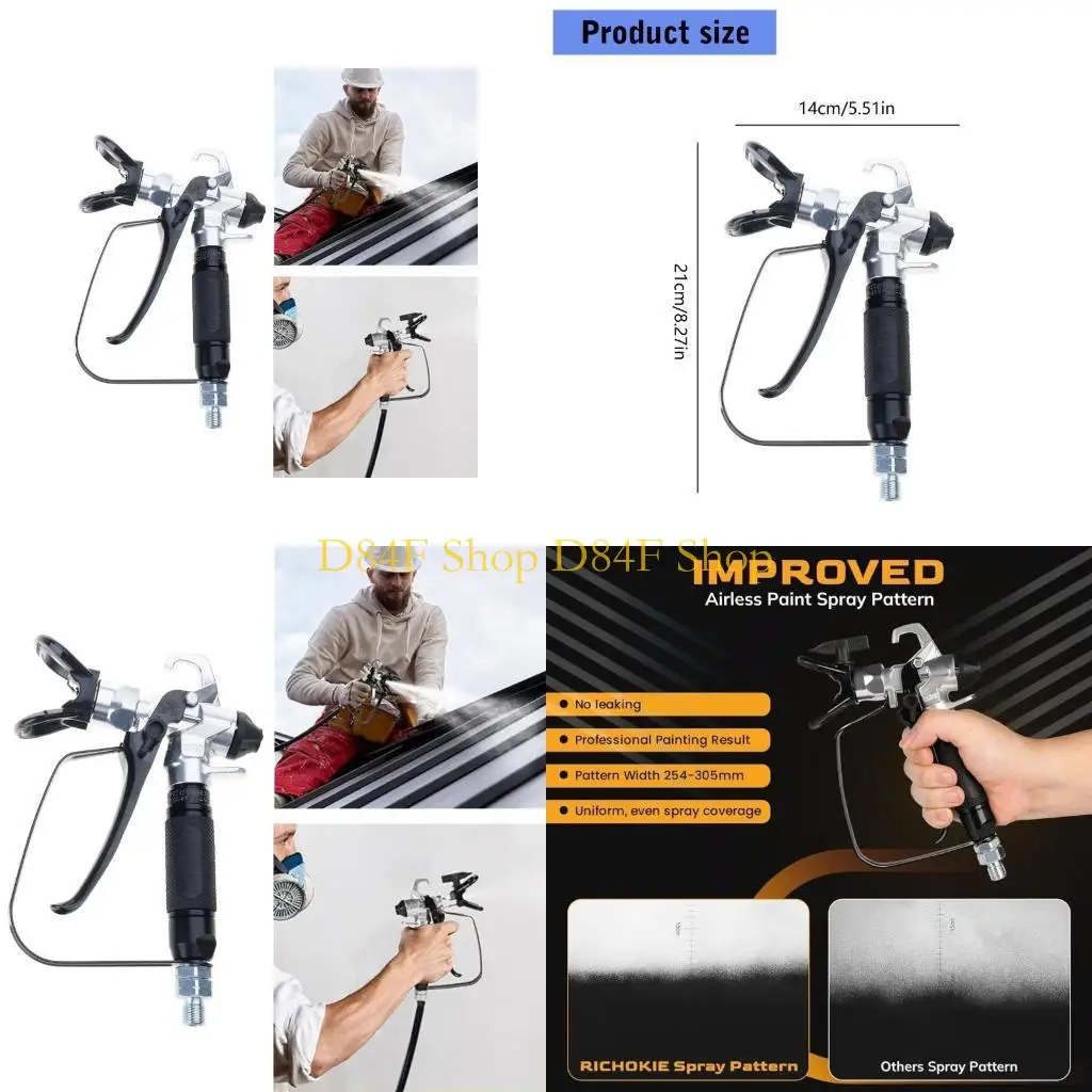 

D84F Industrial Airless Paint Sprayer Guns High Pressure Reversible Nozzle Ergonomic Handle Leak Proof for for Wall Ceilings